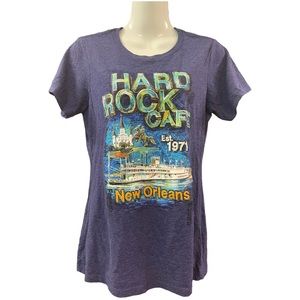 HARD ROCK CAFE T-Shirt New Orleans Limited Edition Women Fitted Size Large